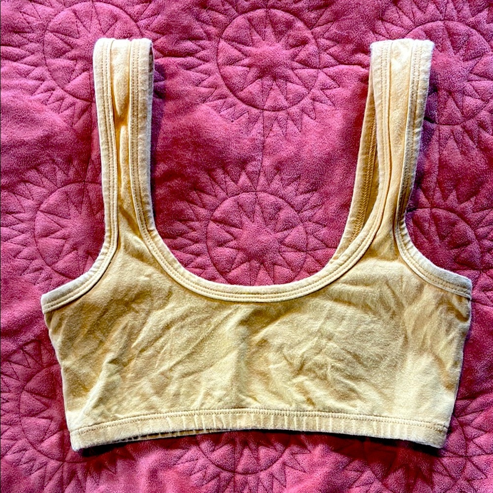 ARQ Butter Yellow Wide Strap Bra Small